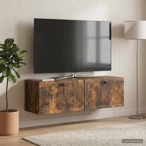 Fali TV szekrény Füstös Tölgy 98 x 31 x 30 cm Szerelt Fa