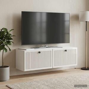 Fali TV szekrény Magasfényű Fehér 98 x 31 x 30 cm Szerelt Fa