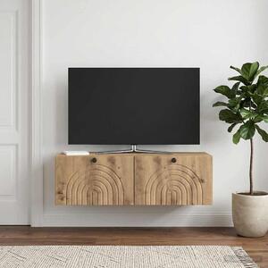Fali TV szekrény 99 x 41 x 30 cm Kézműves Tölgy