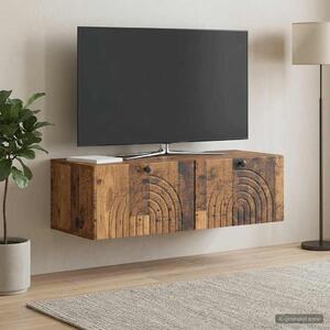 Fali TV szekrény Antik Fa 99 x 41 x 30 cm Szerelt Fa