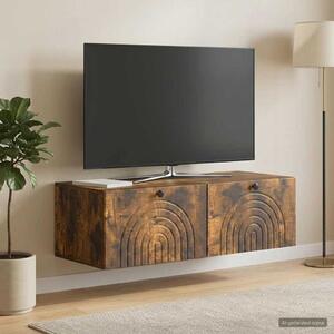 Fali TV szekrény 99 x 41 x 30 cm Füstös Tölgy