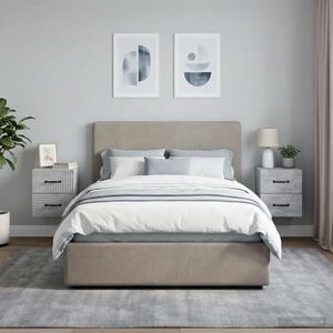 Fali éjjeli szekrény 2 db Betonszürke 34,5 x 33 x 40 cm