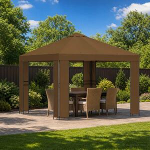Pavilon 3 x 3 m Tópszínű Poliészter és acél 190 gsm