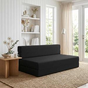 Összecsukható kanapéágy Fekete 152 x 86,5 x 60 cm Szövet