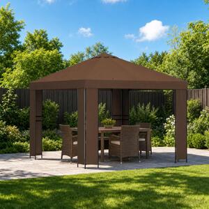 Pavilon 3 x 3 m Barna Poliészter és acél 190 gsm
