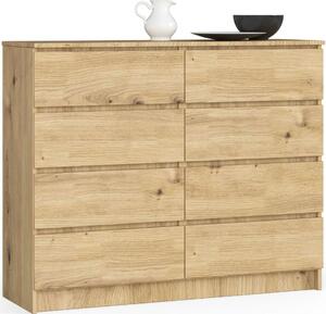 Akord Komód K120 8 Fiókos CLP Dió Artisan Laminált Bútorok