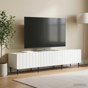 TV szekrény fiókkal Fehér 147 x 34,5 x 32 cm Szerelt Fa