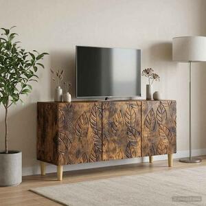 TV szekrény 99 x 34,5 x 50 cm Füstös Tölgy Szerelt Fa