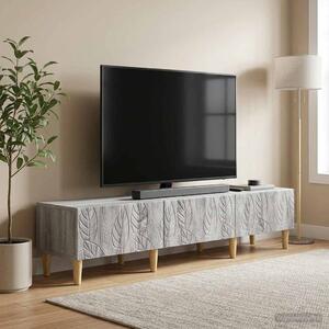 TV szekrény 147 x 34,5 x 30 cm Szürke Sonoma Szerelt Fa