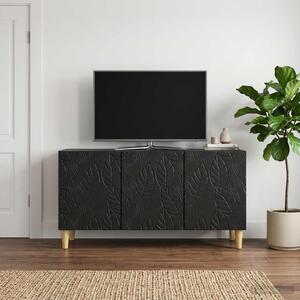 TV szekrény 99 x 34,5 x 50 cm Fekete Szerelt Fa