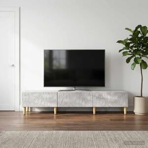 TV szekrény 147 x 34,5 x 30 cm Betonszürke Szerelt Fa