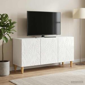 TV szekrény 99 x 34,5 x 50 cm Magasfényű Fehér Szerelt Fa