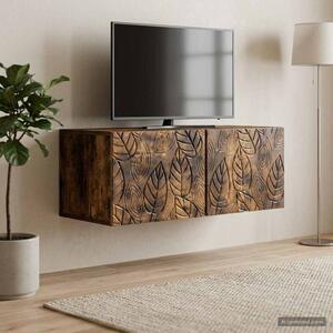Fali TV szekrény 59,5 x 31 cm Füstös Tölgy Szerelt Fa