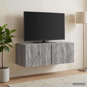 Fali TV szekrény 59,5 x 31 cm Szürke Sonoma Szerelt Fa