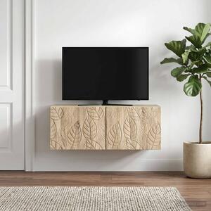 Fali TV szekrény 98 x 41 x 30 cm Sonoma Tölgy Szerelt Fa