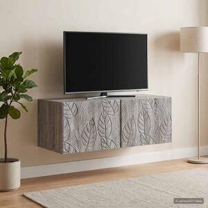 Fali TV szekrény 78,5 x 31 cm Szürke Sonoma Szerelt Fa