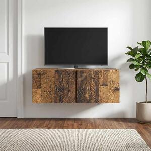 Fali TV szekrény 98 x 31 cm Antik Fa Szerelt Fa