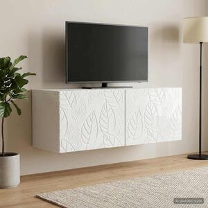 Fali TV szekrény 98 x 31 cm Magasfényű Fehér