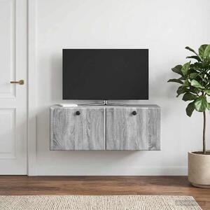 Fali TV szekrény 78,5 x 31 x 30 cm Szürke Sonoma Szerelt Fa