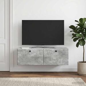 Fali TV szekrény 98 x 31 x 30 cm Betonszürke Szerelt Fa