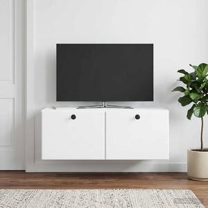 Fali TV szekrény 78,5 x 31 x 30 cm Fehér Szerelt Fa