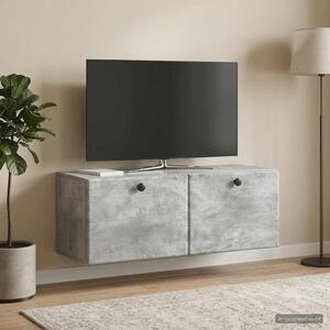 Fali TV szekrény 78,5 x 31 x 30 cm Betonszürke Szerelt Fa