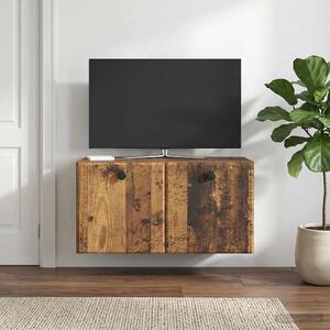 Fali TV szekrény 59,5 x 31 x 30 cm Antik Fa Szerelt Fa