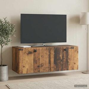 Fali TV szekrény 78,5 x 31 x 30 cm Antik Fa Szerelt Fa