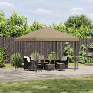 Pavilon 3 x 3 m Bézs Poliészter és acél 190 gsm