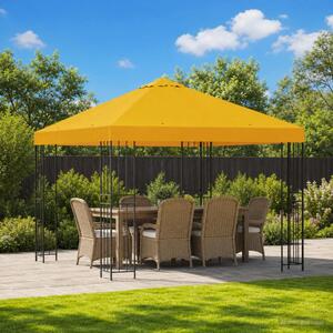 Pavilon 3 x 3 m Sárga Poliészter és acél 190 gsm