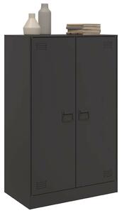 VidaXL Acél Tálalószekrény - Fekete - 67x39x107 cm
