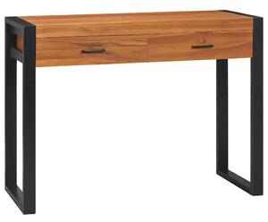 Újrahasznosított tíkfa íróasztal 2 fiókkal 100 x 40 x 75 cm