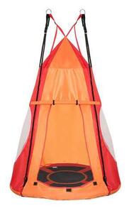 Fészekhinta sátorral 90cm - piros-narancs