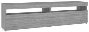 2 db füstös tölgy színű TV-szekrény LED-ekkel 75 x 35 x 40 cm