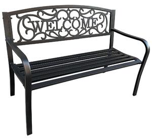 Akord Kerti Pad IRYS - Strapabíró Fekete Öntöttvas és Acél Szerkezetű 127x86x62 cm Méretezésű, Elegáns és Időtálló Dizájnú Kültéri Bútor