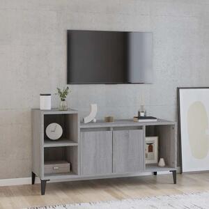 Szürke sonoma színű szerelt fa TV-szekrény 100x35x55 cm