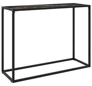 Fekete edzett üveg tálalóasztal 100 x 35 x 75 cm