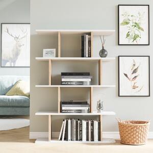 Könyvespolc Harmon-Oak, White fehér Tölgy