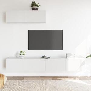 3 részes fehér szerelt fa TV-szekrényszett