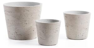 Beton virágcserép készlet 3 db-os ø 23,5 cm Low – Kave Home