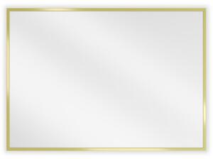 Mexen Loft, téglalap alakú fürdőszobai tükör 70 x 50 cm, keret színe arany fényes, 9852-070-050-000-50