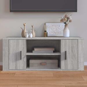 Szürke sonoma színű szerelt fa TV-szekrény 100 x 35 x 40 cm