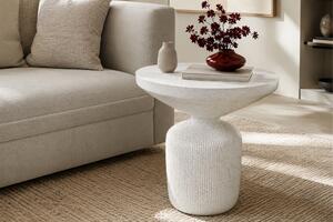Sintro kerek dohányzóasztal 54 cm - fehér terrazzo