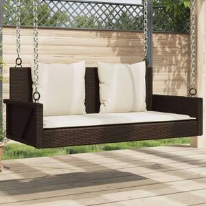 VidaXL Hintaágy - Polyrattan - Barna - 119x56x48cm