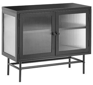 Vitrin DEVON Fém 77 cm Fekete