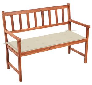 Tömör akácfa kerti pad párnával 120 cm