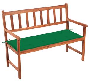 Tömör akácfa kerti pad párnával 120 cm