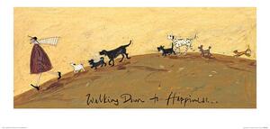 Sam Toft - Walking Down to Happiness Festmény reprodukció, Sam Toft, (60 x 30 cm)