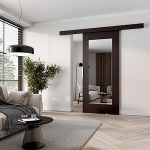BARRET 9 tolóajtó tükörrel - 96 cm, wenge
