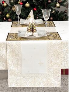 Arany lurex asztali futó barokk mintás 37x100 cm